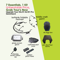 7 In One Accessories Combo Kit With Bothside Foldable Buddy Step For Ola S1 Air/S1 Pro Gen2/S1 Pro Gen 3