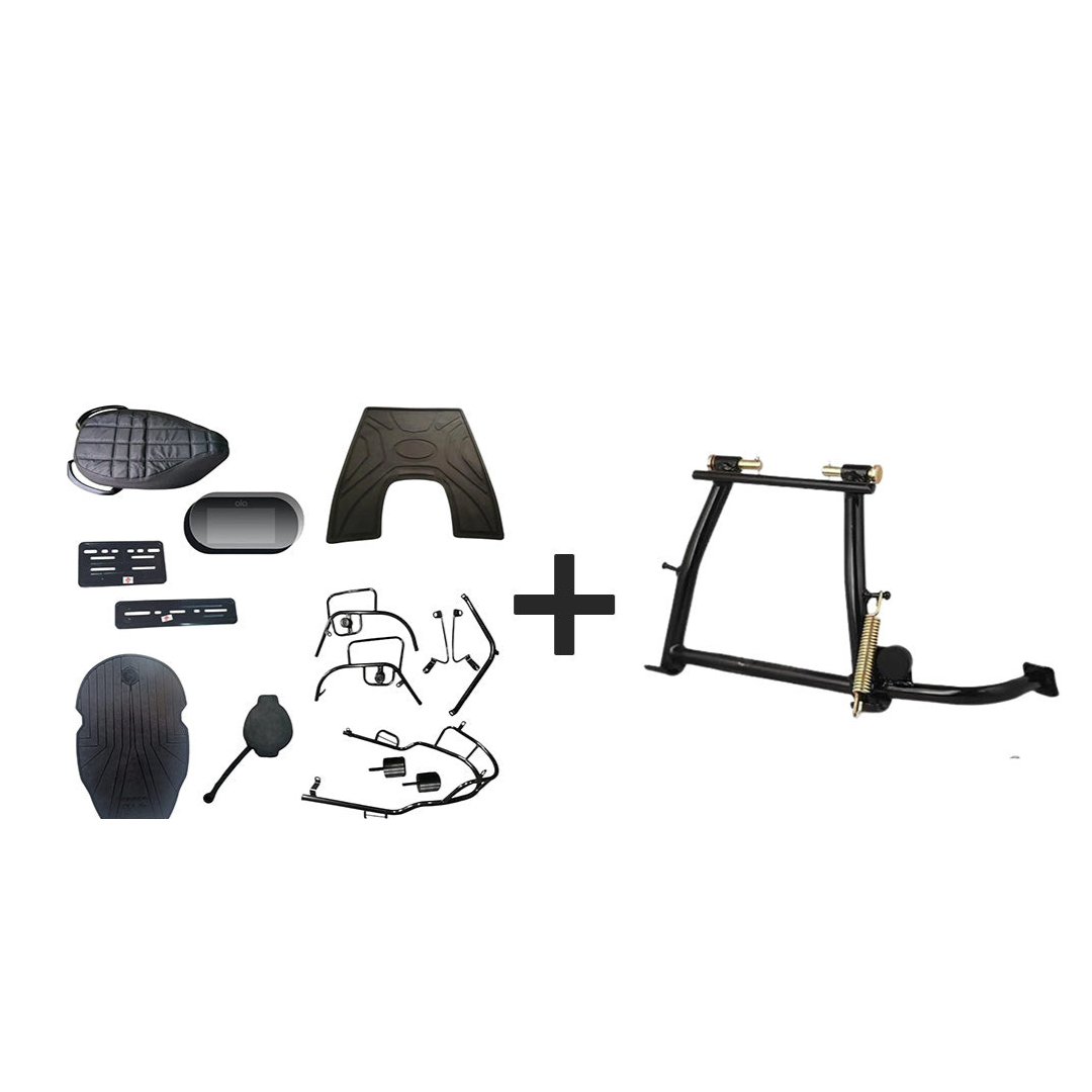Combo Pack Of All In one Kit with motta pipe crash guard and centre stand For Ola S1 Air/S1 X/S1 X+/Gen 3