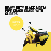 Heavy duty Black Motta pipe crash guard with sliders for Vida VX2