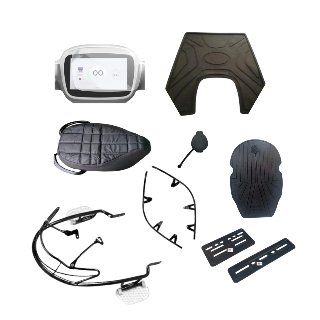 7 In One Accessories Combo Kit With Bothside Foldable Buddy Step For Ola S1 Air/S1 Pro Gen2/S1 Pro Gen 3