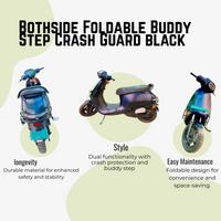 Bothside Foldable Buddy Step Crash Guard black For Ola S1 Air/S1 Pro Gen2/S1 X+/Gen 3
