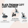 Heavy duty Black Premium Left lady footrest for vida V1/V1 Pro/V1 plus/V2/V2 Pro/V2 plus