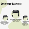 Ola Premium Cushioned Black Metal Backrest For Ola S1/S1 Pro Gen1
