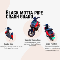 Black motta pipe crash guard with sliders for vida V1/V1 Pro/V1 plus/V2/V2 Pro/V2 plus