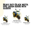 Heavy duty Black Motta pipe crash guard with sliders for Vida VX2