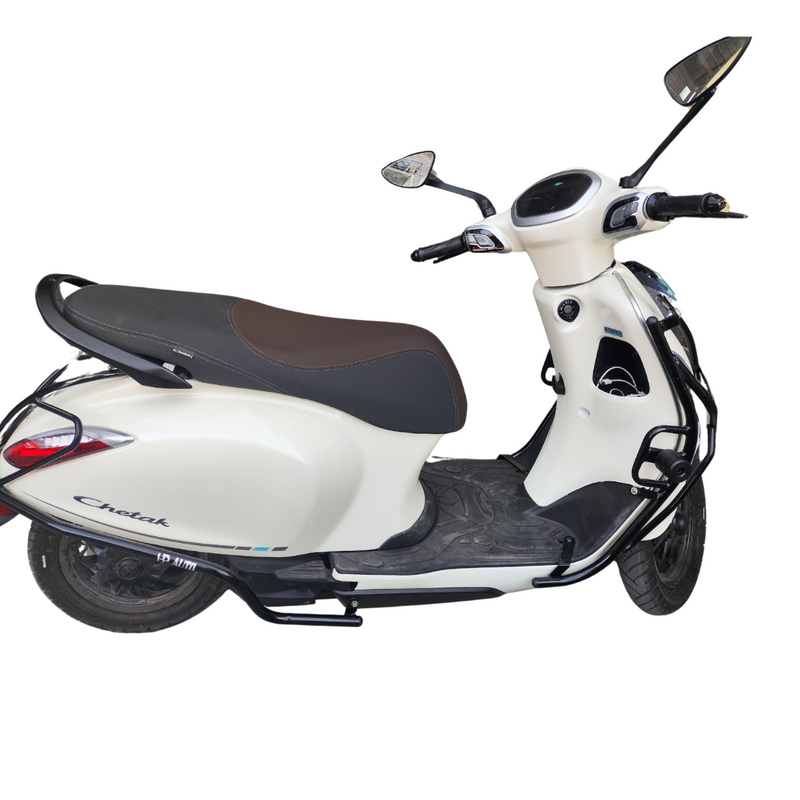 Bajaj Chetak EV black Motta pipe crash guard with sliders for 3501/3502/3503
