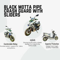 Ather 450 and 450X black motta pipe crash guard with sliders