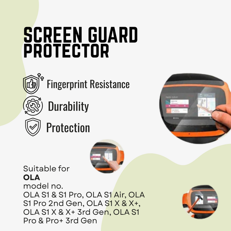 Glossy screen guard protector for ola s1, s1 pro, s1 Air & gen 2