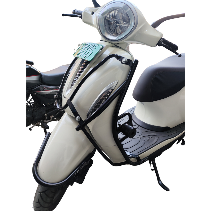 Bajaj Chetak EV black Motta pipe crash guard with sliders for 3501/3502/3503