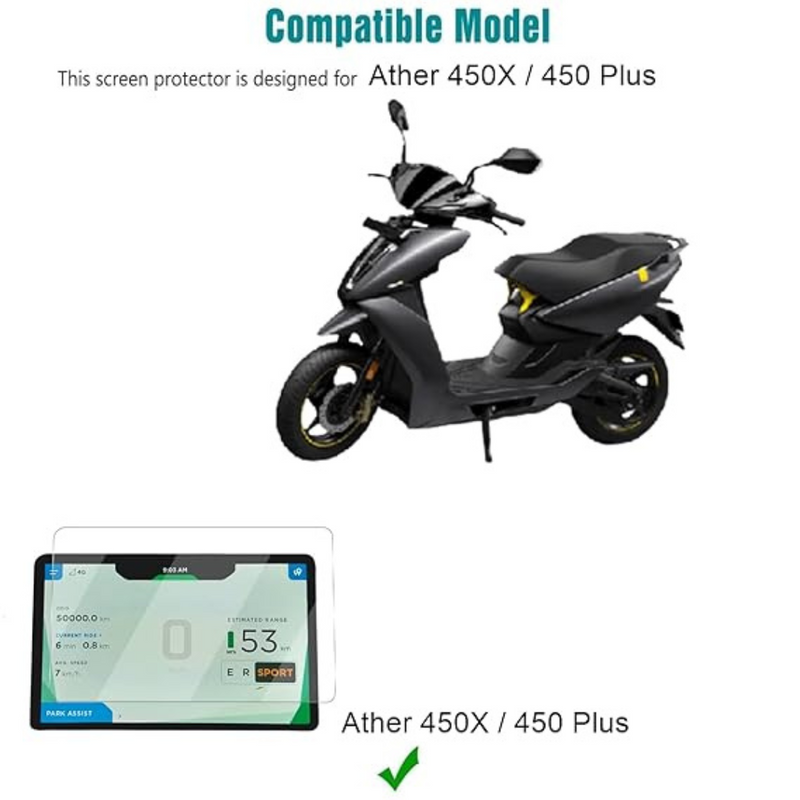 Glossy screen guard protector for Ather 450 and 450X