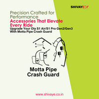 Combo Pack Of 7 In one Accessories Kit with motta pipe crash guard For Ola S1 Air/S1 Pro Gen2/S1 Pro Gen3