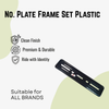 Ola No. Plate Frame Set Plastic